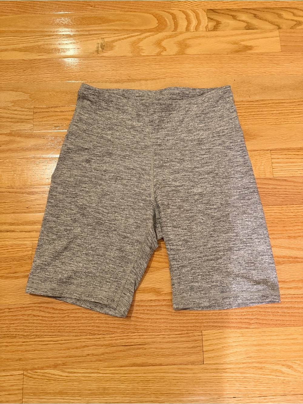 Gray High Rise Biker Shorts